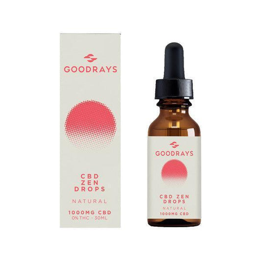 Goodrays 1000mg CBD Natural Zen Drops - 30ml - remedykartelcbd1stop