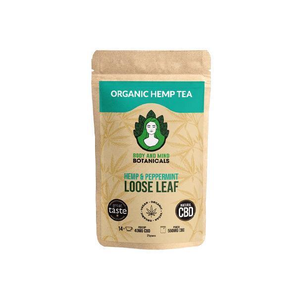 Body and Mind Botanicals 560mg CBD Cannabis Herbal Tea Loose Leaf - Peppermint - remedykartelcbd1stop