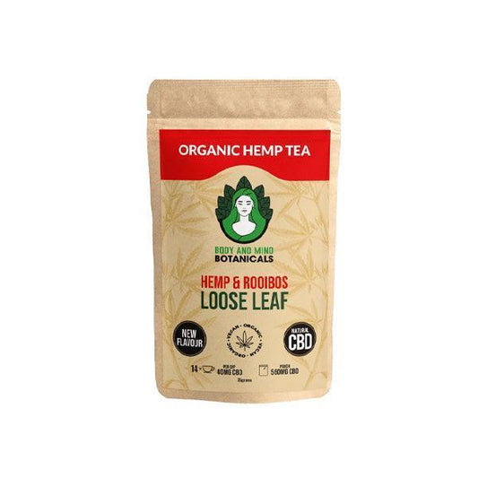 Body and Mind Botanicals 560mg CBD Cannabis Herbal Tea Loose Leaf - Rooibos - remedykartelcbd1stop