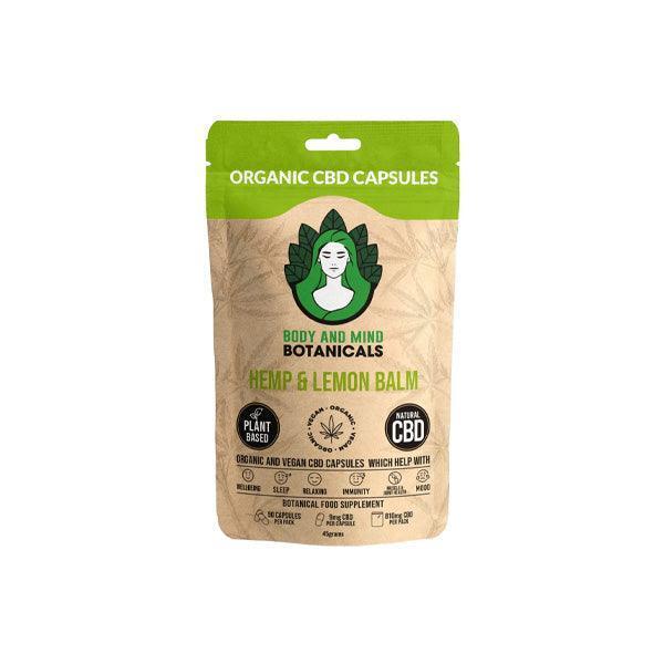 Body and Mind Botanicals 810mg CBD Hemp & Lemon Balm Capsules - 90 Caps - remedykartelcbd1stop