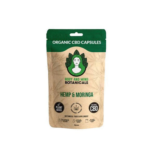 Body and Mind Botanicals 401mg CBD Hemp & Moringa Capsules - 90 Caps - remedykartelcbd1stop