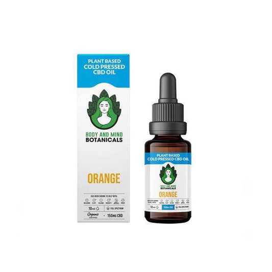 Body and Mind Botanicals 150mg CBD Orange Cold Pressed Cannabis Oil 10ml - remedykartelcbd1stop