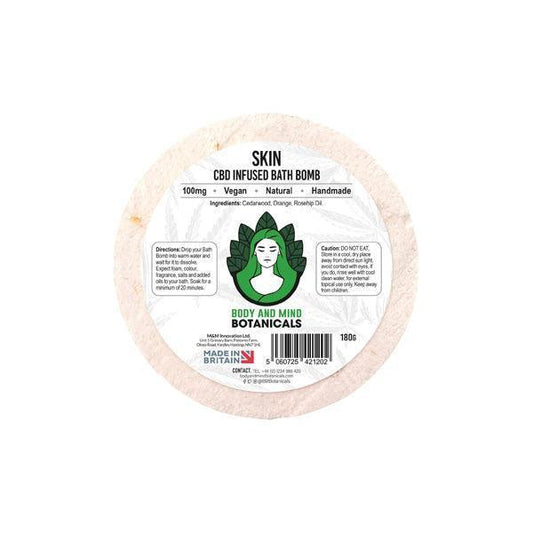Body and Mind Botanicals 100mg CBD Skin Bath Bomb - 180g - remedykartelcbd1stop