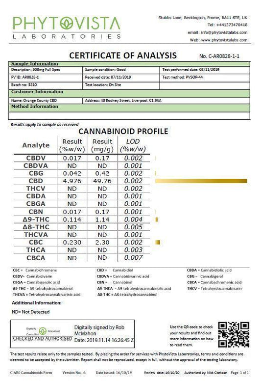 Orange County CBD 1000mg 30ml MCT Oil - Organic Coconut Oil - remedykartelcbd1stop
