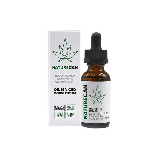 Naturecan 15% 1500mg CBD Broad Spectrum MCT Oil 10ml - remedykartelcbd1stop