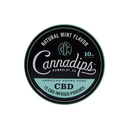 Cannadips 150mg CBD Snus Pouches - Natural Mint - remedykartelcbd1stop