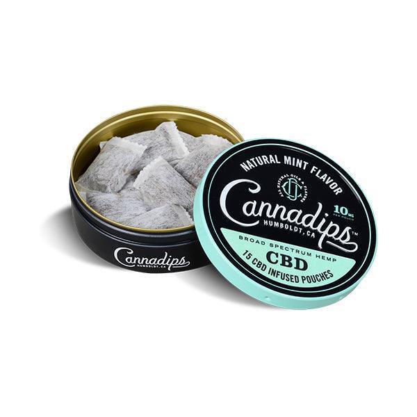 Cannadips 150mg CBD Snus Pouches - Natural Mint - remedykartelcbd1stop