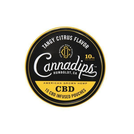 Cannadips 150mg CBD Snus Pouches - Tangy Citrus - remedykartelcbd1stop