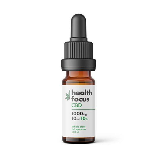 Health Focus CBD 1000mg 10% Full Spectrum MCT CBD Oil - 10ml - remedykartelcbd1stop