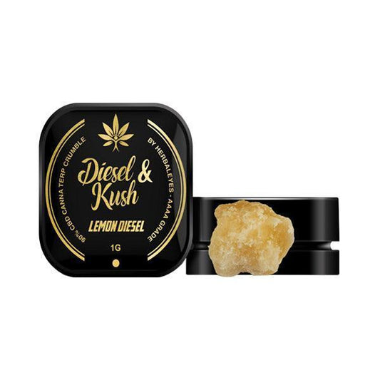 Diesel & Kush 900mg Canna Terp CBD Lemon Diesel Dab Slabs - 1g - remedykartelcbd1stop