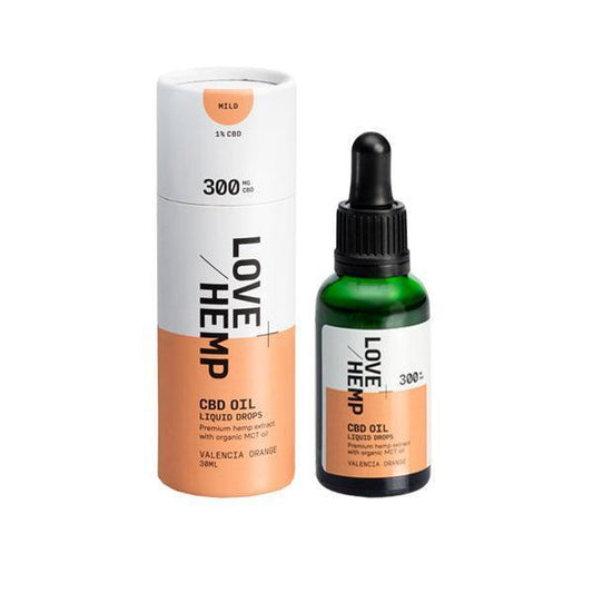 Love Hemp 300mg Valencia Orange 1% CBD Oil Drops - 30ml - remedykartelcbd1stop