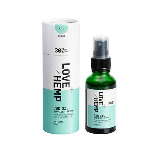 Love Hemp 300mg Natural 1% CBD Oil Spray - 30ml - remedykartelcbd1stop