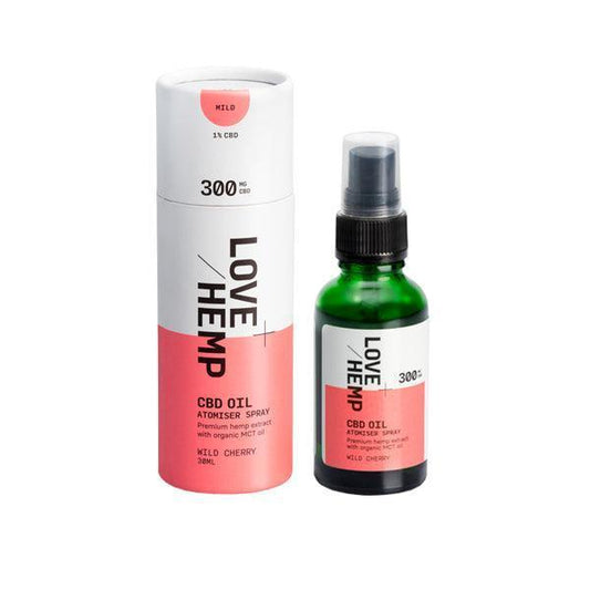 Love Hemp 300mg Wild Cherry 1% CBD Oil Spray - 30ml - remedykartelcbd1stop