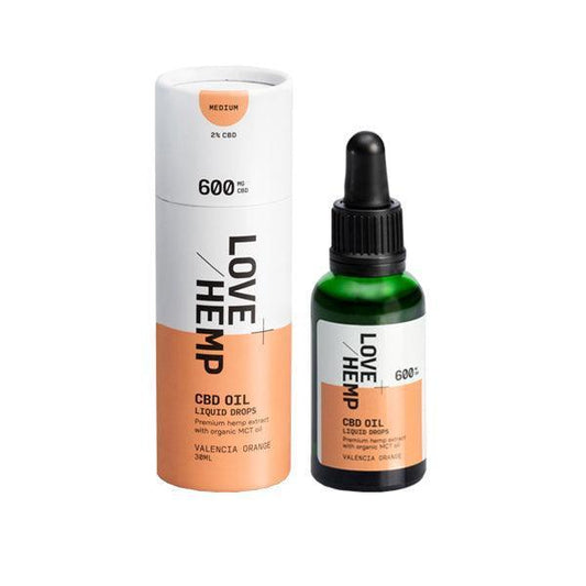 Love Hemp 600mg Valencia Orange 2% CBD Oil Drops - 30ml - remedykartelcbd1stop