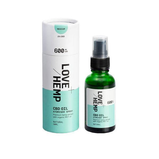 Love Hemp 600mg Natural 2% CBD Oil Spray - 30ml - remedykartelcbd1stop