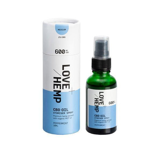 Love Hemp 600mg Peppermint 2% CBD Oil Spray - 30ml - remedykartelcbd1stop