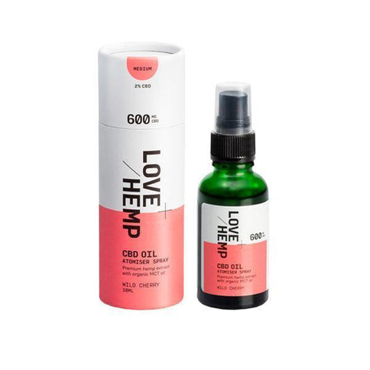 Love Hemp 600mg Wild Cherry 2% CBD Oil Spray - 30ml - remedykartelcbd1stop