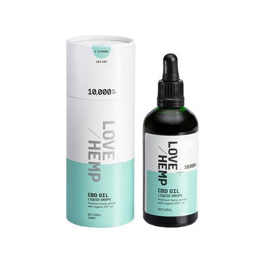 Love Hemp 10000mg Natural 10% CBD Oil Drops - 100ml - remedykartelcbd1stop