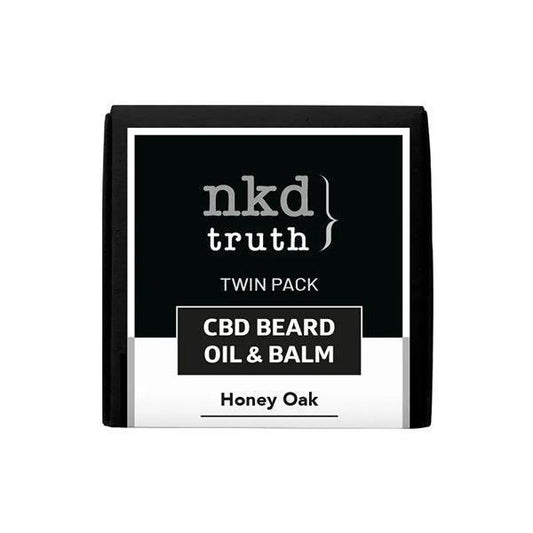 NKD 150mg CBD Twin Pack Honey Oak Beard Oil and balm - remedykartelcbd1stop