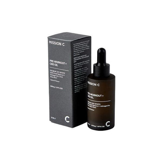 Mission C Pre-Workout + 500mg CBD Oil - 30ml - remedykartelcbd1stop