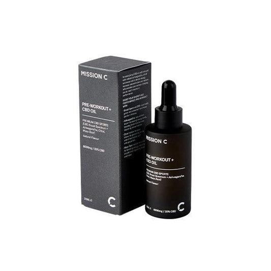 Mission C Pre-Workout + 6000mg CBD Oil - 30ml - remedykartelcbd1stop