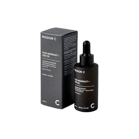 Mission C Post-Workout + 1500mg CBD Oil - 30ml - remedykartelcbd1stop