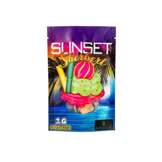 CBD Leafline 1000mg CBD Shatter (99.5%) Sunset Sherbert 1g - remedykartelcbd1stop