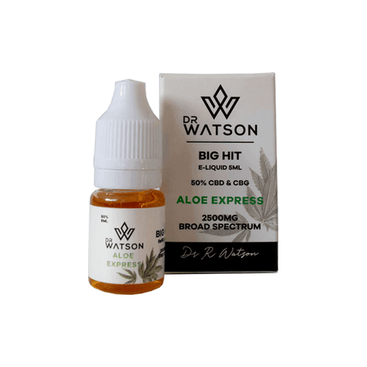 Dr Watson Big Hit 2500mg CBD & CBG E-liquid 5ml - remedykartelcbd1stop
