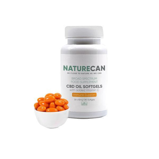 Naturecan 10mg CBD Oil Softgels with Vitamin C - 30 Capsules - remedykartelcbd1stop