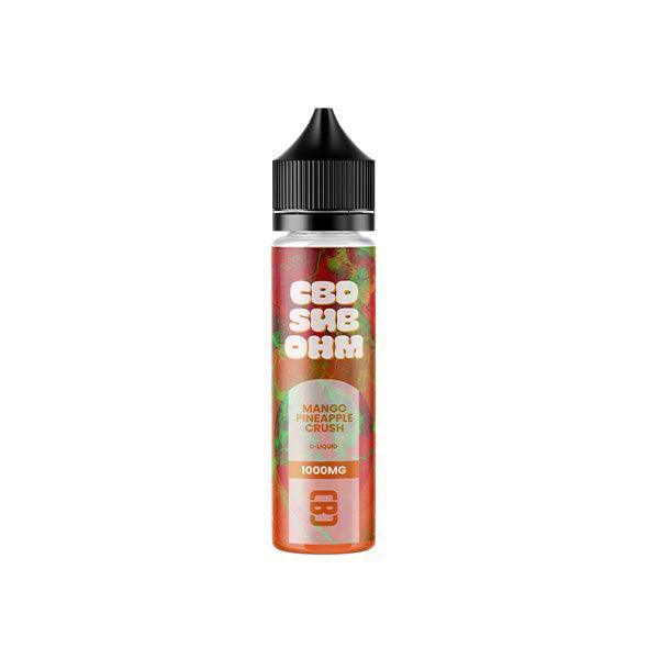 CBD Sub Ohm 1000mg CBD E-liquid 50ml (70VG/30PG) (BUY 1 GET 2 FREE) - remedykartelcbd1stop