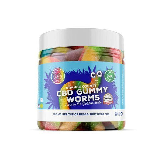 Orange County 400mg CBD Gummy Worms - Small Pack - remedykartelcbd1stop