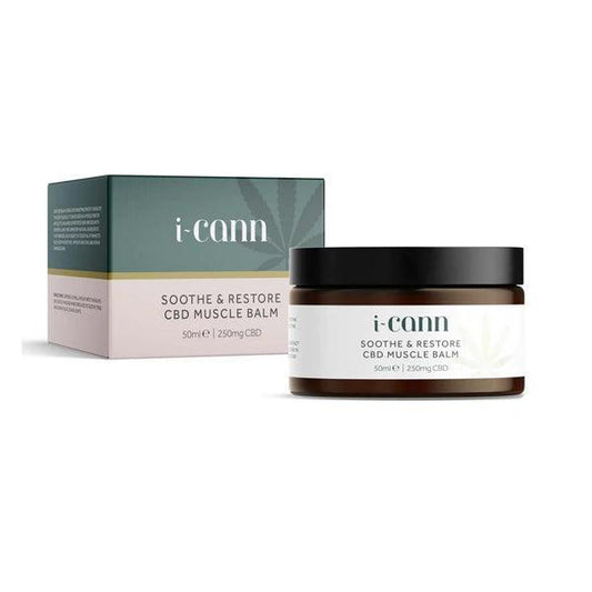 i-Cann Soothe & Restore: 250mg CBD Muscle Balm - 50ml - remedykartelcbd1stop