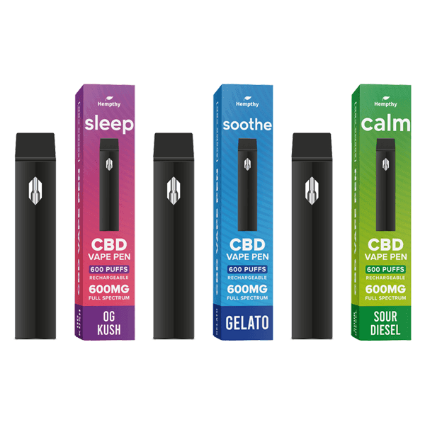 Hempthy 600mg CBD Disposable Vape Pen 600 Puffs - remedykartelcbd1stop