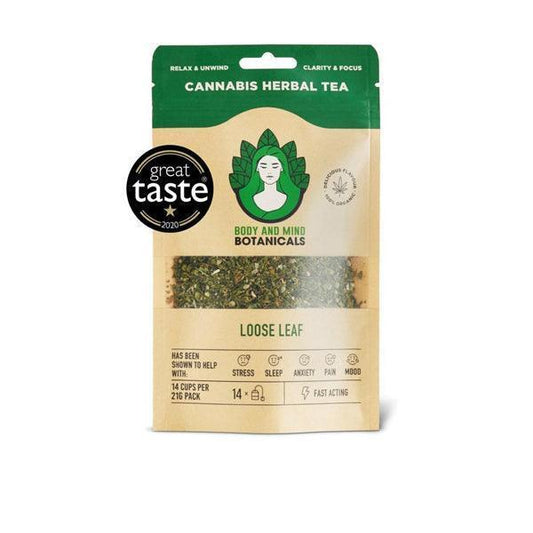 Body and Mind Botanicals 560mg CBD Cannabis Herbal Tea Loose Leaf - remedykartelcbd1stop