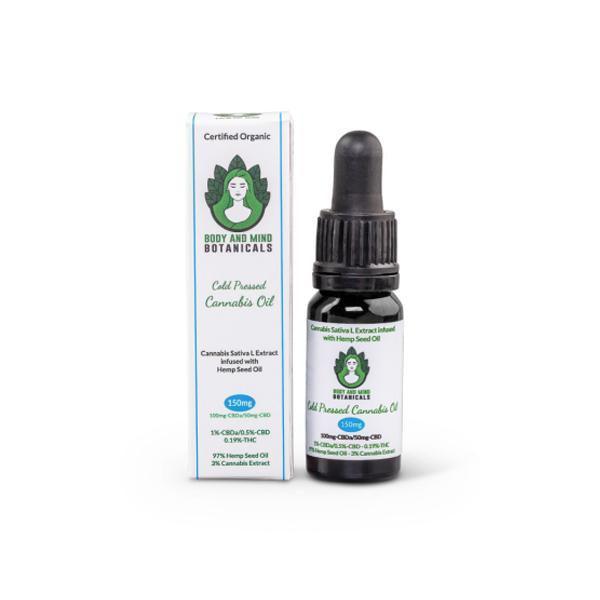 Body and Mind Botanicals 150mg CBD Cold Pressed Cannabis Oil 10ml - remedykartelcbd1stop