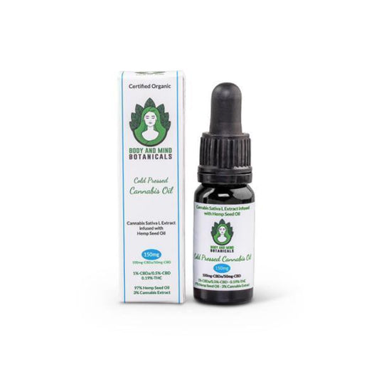 Body and Mind Botanicals 150mg CBD Cold Pressed Cannabis Oil 10ml - remedykartelcbd1stop