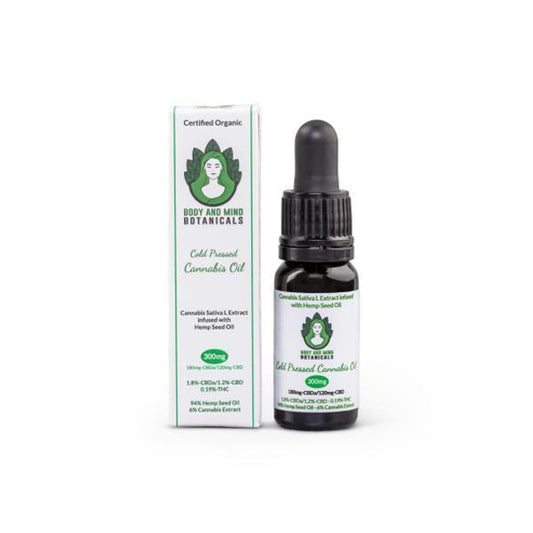 Body and Mind Botanicals 300mg CBD Cold Pressed Cannabis Oil 10ml - remedykartelcbd1stop