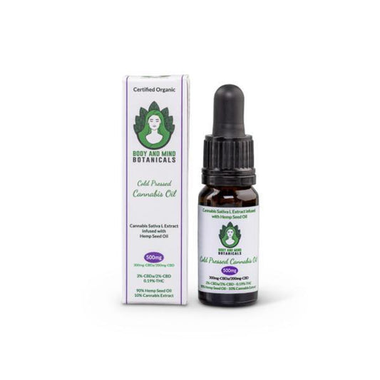 Body and Mind Botanicals 500mg CBD Cold Pressed Cannabis Oil 10ml - remedykartelcbd1stop