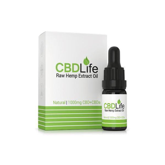 CBDLife 1000mg CBD + CBDa Raw Hemp Extract Oil 10ml - remedykartelcbd1stop