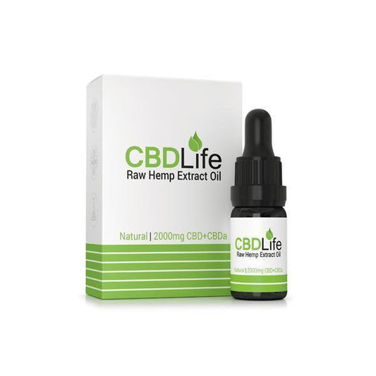 CBDLife 2000mg CBD + CBDa Raw Hemp Extract Oil 10ml - remedykartelcbd1stop