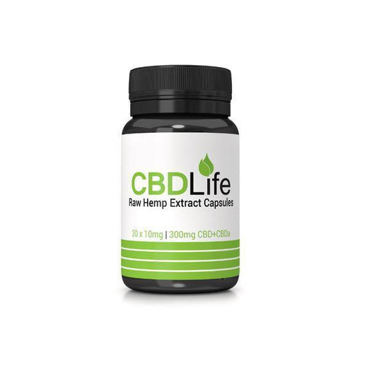 CBDLife 300mg CBD + CBDa Raw Hemp Extract Capsules 30 Caps - remedykartelcbd1stop