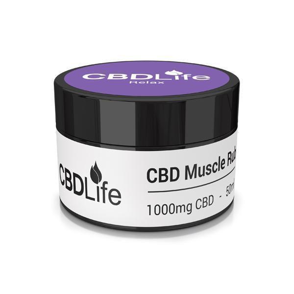 CBDLife 1000mg CBD Muscle Rub 50ml - remedykartelcbd1stop