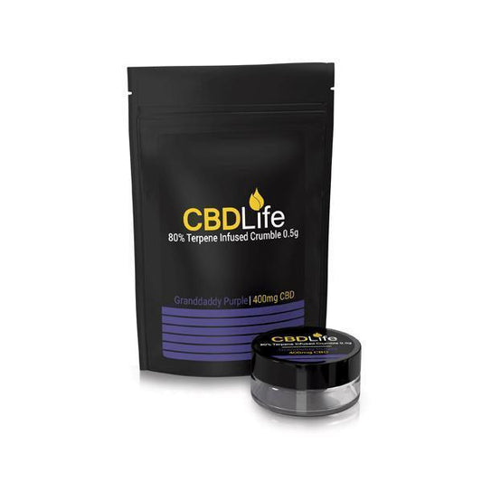 CBDLife 400mg CBD Terpene Infused Broad Spectrum Crumble 0.5g - remedykartelcbd1stop