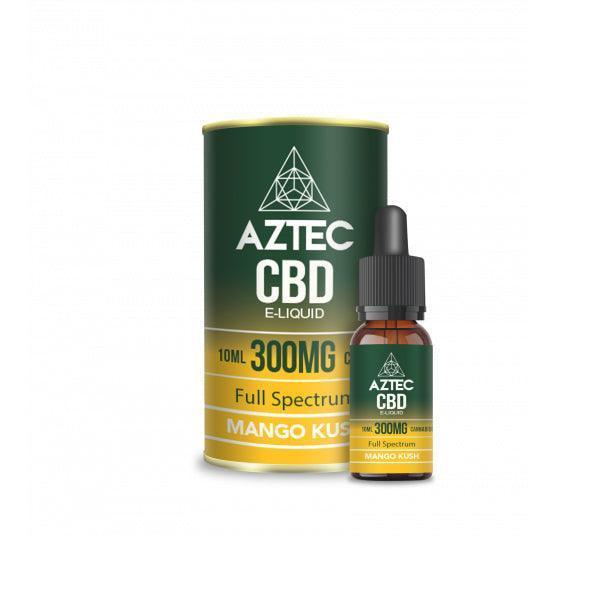 Aztec CBD 300mg CBD Vaping Liquid 10ml (50PG/50VG) - remedykartelcbd1stop