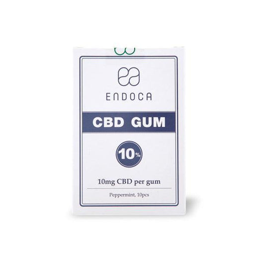 Endoca 100mg CBD Peppermint Chewing Gum - 10 Pcs - remedykartelcbd1stop