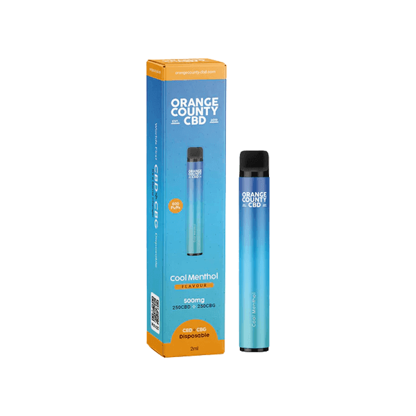 Orange County CBD 500mg CBD & CBG Disposable Vape Device 600 Puffs - remedykartelcbd1stop