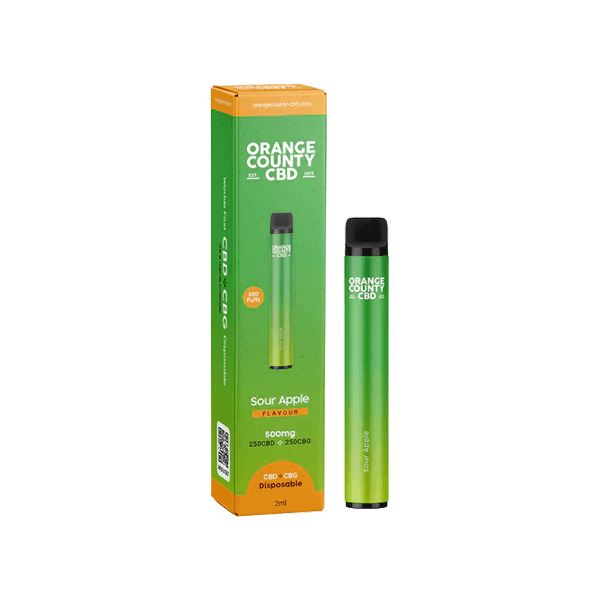 Orange County CBD 500mg CBD & CBG Disposable Vape Device 600 Puffs - remedykartelcbd1stop