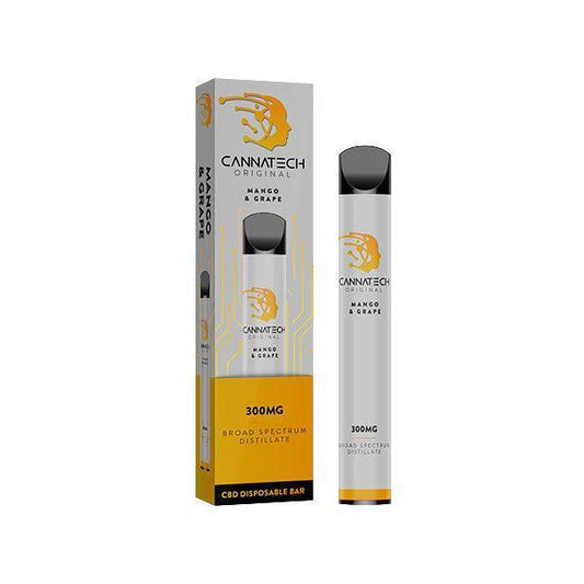 Cannatech 300mg CBD Disposable Bar Vape Device 600 Puffs - remedykartelcbd1stop