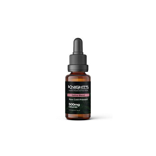 Knights CBD 500mg CBDa-CBD Sativa Blend Raw Cold-Pressed Oil - 30ml - remedykartelcbd1stop