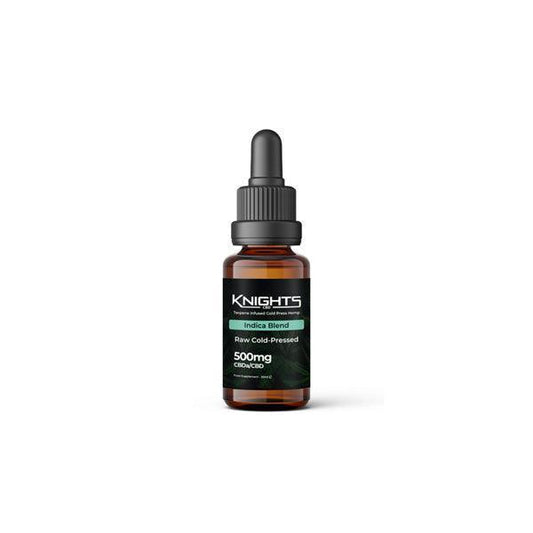Knights CBD 500mg CBDa-CBD Indica Blend Raw Cold-Pressed Oil - 30ml - remedykartelcbd1stop